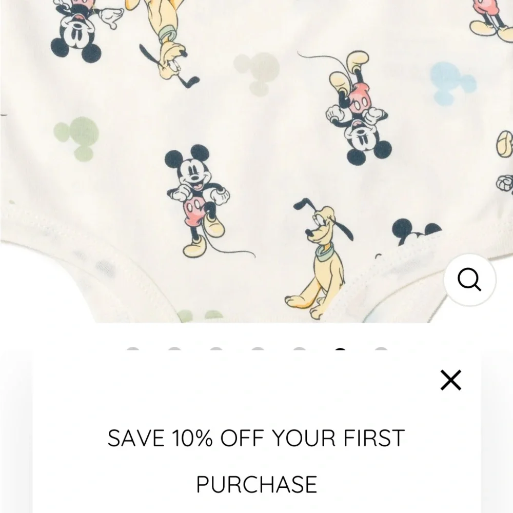 Disney Mickey Mouse Baby Bodysuit Collection - Blue, White, Yellow